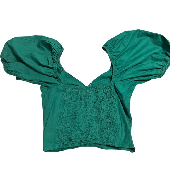 Sim & Sam Short Sleeve Crop Top Sizes Small Shady Green - Picture 3 of 5